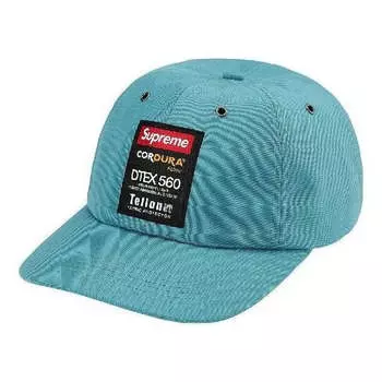 Бейсболка cordura teflon label 6-panel 'teal black red' Supreme, мультиколор