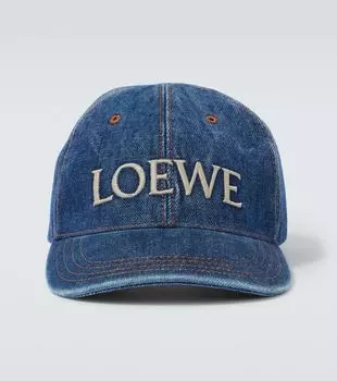 Бейсболка деним с логотипом Loewe, Denim Blue