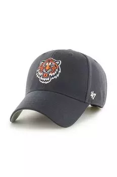 Бейсболка Detroit Tigers из смесовой шерсти 47 brand, темно-синий