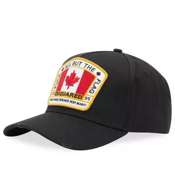 Бейсболка Dsquared2 Canadian Flag Baseball Cap, черный