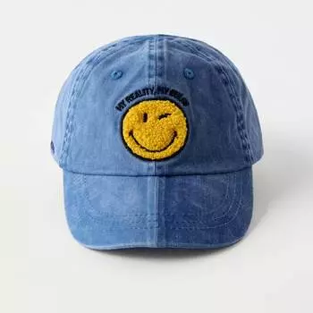 Бейсболка джинсовая Zara Smileyworld, синий
