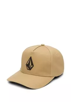 Бейсболка EMBOSSED STONE ADJ Volcom, цвет dark khaki