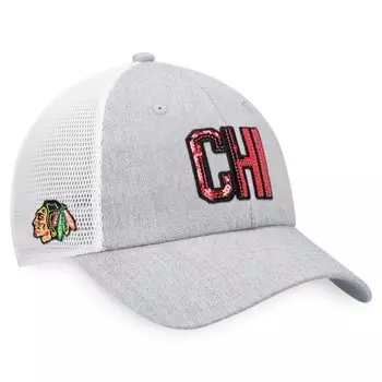 Бейсболка Fanatics Branded Chicago Blackhawks, серый