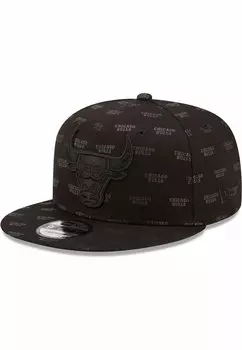Бейсболка FIFTY MONOGRAM CHICAGO BULLS New Era, цвет black