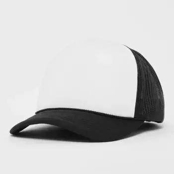 Бейсболка Flexfit Foam Trucker Curved Visor, черно-белый