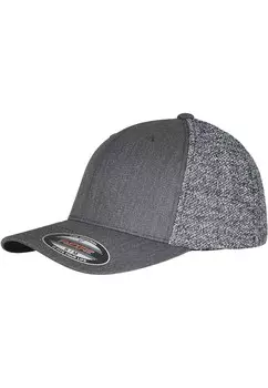 Бейсболка Flexfit, пятнистый серый/черный