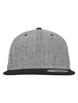 Бейсболка Flexfit Snapback, цвет black melange/black