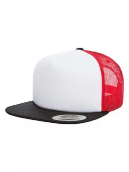 Бейсболка Flexfit Trucker, цвет blk/wht/red