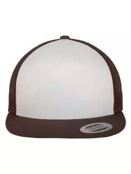 Бейсболка Flexfit Trucker, цвет brn/wht/brn