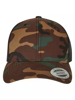 Бейсболка Flexfit Trucker, цвет camo/black