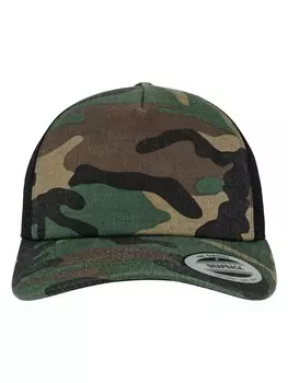 Бейсболка Flexfit Trucker, цвет woodcamo/blk