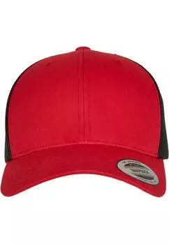 Бейсболка Flexfit Trucker, красный/черный