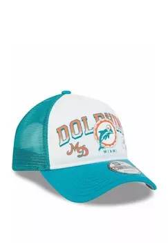 Бейсболка FRAME TRUCKER RETRO MIAMI DOLPHINS New Era, бирюзовый