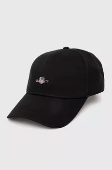 Бейсболка Gant из хлопка, черный