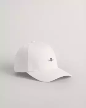 Бейсболка Gant "Нейтральная бейсболка унисекс High Shield", с вышивкой логотипа спереди, 100% хлопок, классическая, белый