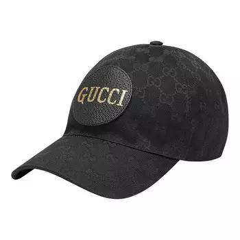 Бейсболка gg canvas baseball cap 'black' Gucci, черный