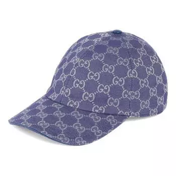 Бейсболка gg canvas baseball hat 'blue grey' Gucci, синий