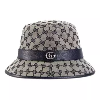 Бейсболка gg canvas bucket hat 'beige blue' Gucci, бежевый