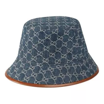 Бейсболка gg canvas bucket hat 'sapphire brown' Gucci, синий