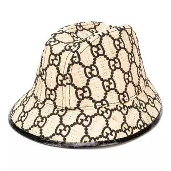 Бейсболка gg fedora hat with snakeskin 'beige' Gucci, бежевый