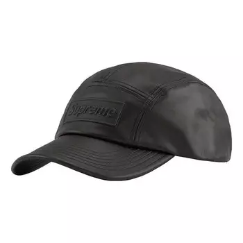 Бейсболка gore-tex leather camp cap 'black' Supreme, черный