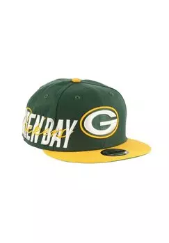 Бейсболка GREEN BAY PACKERS SIDEFONT GREEN / YELLOW 9FIFTY SNAPBACK New Era, зеленый
