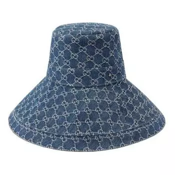 Бейсболка Gucci Eco Washed-Denim Bucket Hat 'Blue', синий