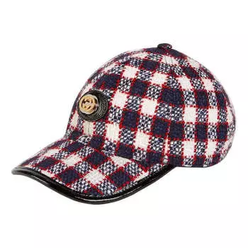 Бейсболка Gucci Tweed Baseball Hat 'Blue', синий