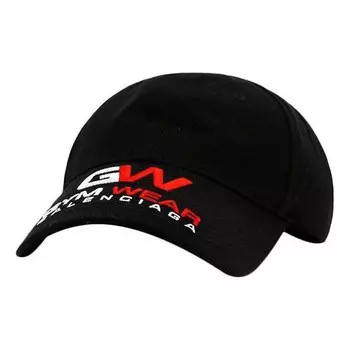Бейсболка gym wear cotton baseball cap 'black' Balenciaga, черный