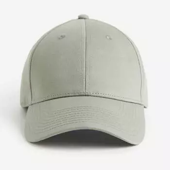 Бейсболка H&M Cotton Twill, светло-зеленый