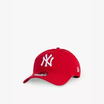 Бейсболка хлопчатобумажная саржа 9twenty new york yankees New Era, красный