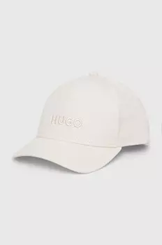 Бейсболка HUGO из хлопка, бежевый
