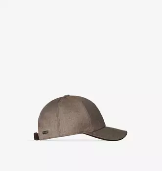 Бейсболка из эластичной шерсти с контрастной окантовкой и фактурой ворса Eton, серый