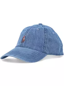 Бейсболка из денима Polo Ralph Lauren, синий
