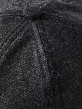 Бейсболка из хлопчатобумажной саржи с кожаной отделкой MR P., серый