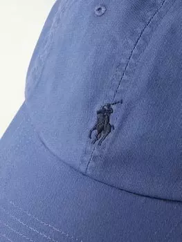 Бейсболка из хлопчатобумажной саржи с вышитым логотипом POLO RALPH LAUREN, синий