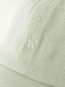 Бейсболка из хлопчатобумажной саржи с вышитым логотипом POLO RALPH LAUREN, зеленый