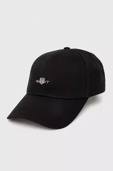 Бейсболка из хлопка Gant, черный