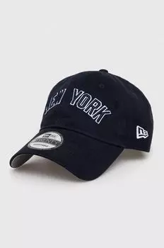 Бейсболка из хлопка New Era, темно-синий