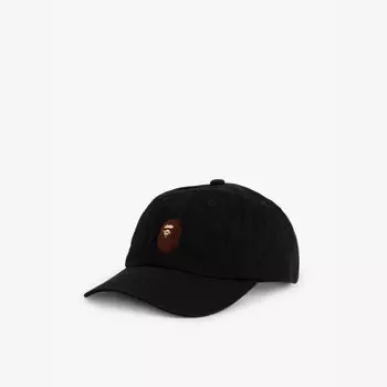 Бейсболка из хлопка с изображением головы обезьяны A Bathing Ape, черный