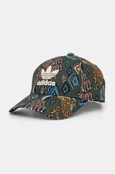 Бейсболка из хлопка с логотипом X Farm Rio adidas Originals, зеленый