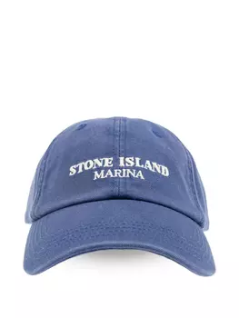 Бейсболка из хлопка Stone Island, синий