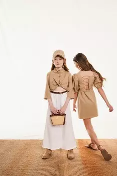 Бейсболка из хлопка Twinset, бежевый