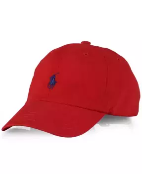 Бейсболка из хлопкового чино для мальчиков старшего возраста Polo Ralph Lauren, красный