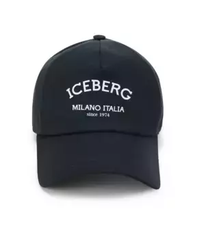 Бейсболка из хлопкового габардина Iceberg, черный