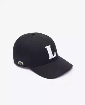 Бейсболка из хлопкового твила с 3D-вышивкой Lacoste, черный
