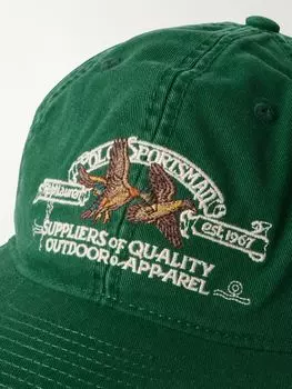 Бейсболка из хлопкового твила с вышитым логотипом Polo Country POLO RALPH LAUREN, зеленый