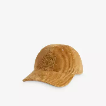 Бейсболка из хлопкового вельвета с нашивкой-логотипом Loewe, цвет desert