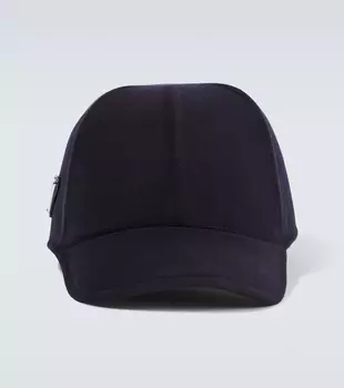 Бейсболка из натуральной шерсти Virgin Wool Prada, синий