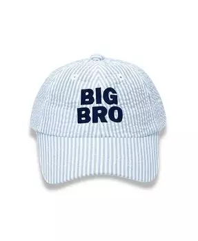 Бейсболка из пике для мальчиков Big Bro - малыш, маленький ребенок Bits & Bows, синий